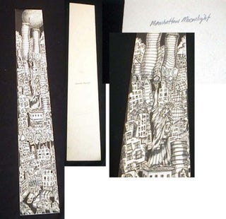 Item #17614 Original Charles Fazzino Artwork for "Manhattan Moonlight", black and White Pen & ink...