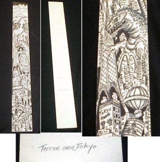 Item #17615 Original Charles Fazzino Artwork for "Terror Over Tokyo", black and White Pen & ink...