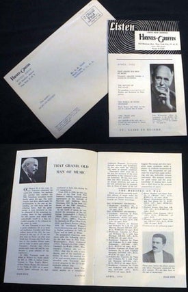 Item #17625 Listen April 1952 Haynes Griffin 420 Madison Avenue New York Catalogue and Audio...