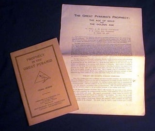 Item #17726 Prophecy in the Great Pyramid (with) a Copy of The Great Pyramid's Prophecy: The Age...