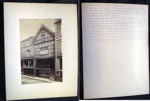 Item #17823 C 1880 Large Format Photograph of God's Providence House Chester 14706 By JW. Chester England.