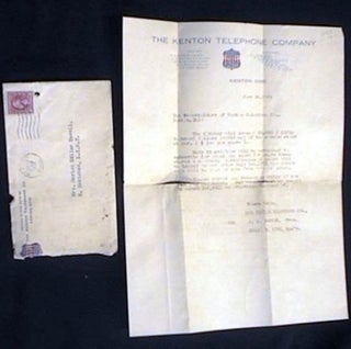 Item #17918 1921 Letter from the Kenton Telephone Company regarding the Company's Issue of Common...