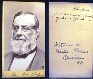 Item #18273 Carte-de-Visite Photograph of Rev. Dr. E.H. Chapin. Rev. Dr. Chapin