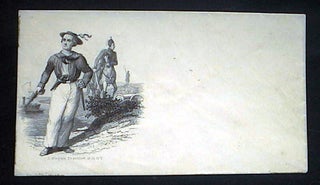 Item #18459 Engraved mailing envelope by C. Magnus, with vignette of armed Naval personnel,...