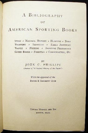A Bibliography of American Sporting Books