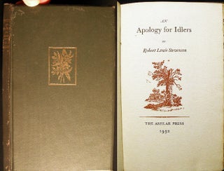 Item #19034 An Apology for Idlers. Robert Louis Stevenson