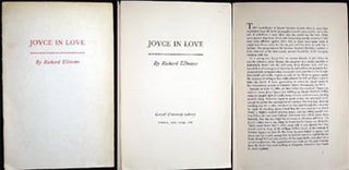 Item #19066 Joyce in Love. Richard Ellmann