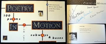 Item #19711 Poetry in Motion 100 Poems from the Subways and Buses. Molly Peacock.
