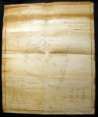 Item #19717 1852 Manuscript Map of Land at Lawrence's Point In Newtown Long Island Sold By Dan.'l...
