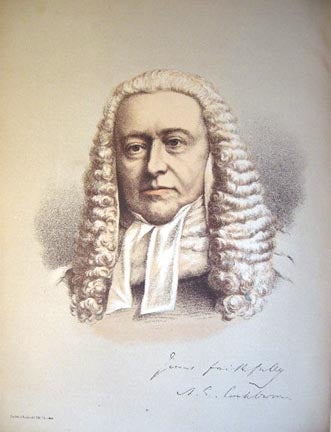 Item #19729 1890 Colour Lithograph Portrait of Lord Chief Justice Cockburn. Lord Chief Justice Cockburn.