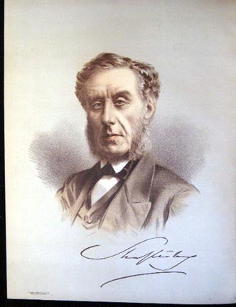 Item #19772 1890 Colour Lithograph Portrait of The Right Hon. The Earl of Shaftesbury. The Right Hon. The Earl of Shaftesbury.