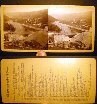 Item #19794 Stereoview Photograph of Deerfield Valley from Blood's Hill By H.D. Ward, Main Street...