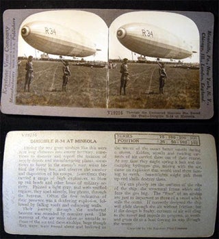 Item #19848 Stereoview Photograph Through the Uncharted Heavens She Blazed the Trail - Dirigible...