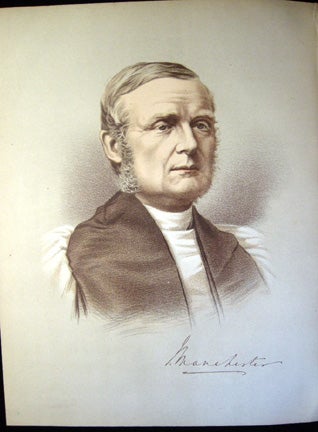 Item #19853 1890 Colour Lithograph Portrait of Right Rev. James Fraser, D.D. Bishop of Manchester. D. D. Bishop of Manchester Right Rev. James Fraser.