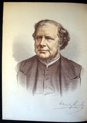 Item #20020 1890 Colour Lithograph Portrait of Rev. William Morley Punshon. Rev. William Morley Punshon.