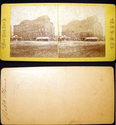 Item #20090 Stereoview Photograph Of Bible House Building Photograph By P.F.W. - N.Y. New York City.