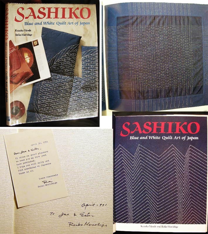 Item #20210 Sashiko Blue and White Quilt Art of Japan. Kazuko Mende, Reiko Morishige.