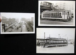 Item #20271 C 1937-49 3 Snapshots of New York City Trolleys: 1937 West Farms from 'L' Station...