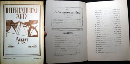 Item #20284 International Arts August 1925 Vol. I No. 2. International Arts.