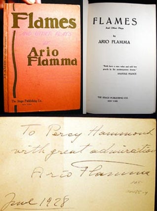 Item #20485 Flames and Other Plays. Ario Flamma