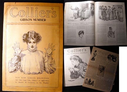 Item #20615 Collier's October 21, 1905 Vol. XXXVI No. 4 Gibson Number New Stand Edition Ten New Gibson Drawings and "Ave Atque Vale, Gibson," an Appreciation By Robert W. Chambers. Collier's.