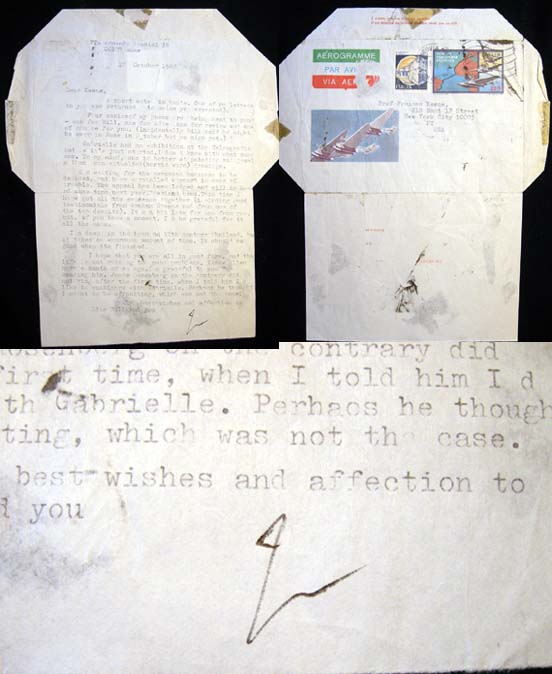 Item #20766 1982 Typed Letter Signed By Italian Architectural Author Bruno Zevi. Bruno Zevi.