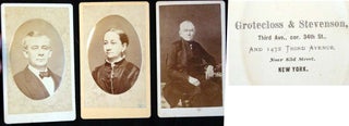 Item #20842 3 C. 1875 Cartes-De-Visite Photographs By Grotecloss & Stevenson, New York. Photography