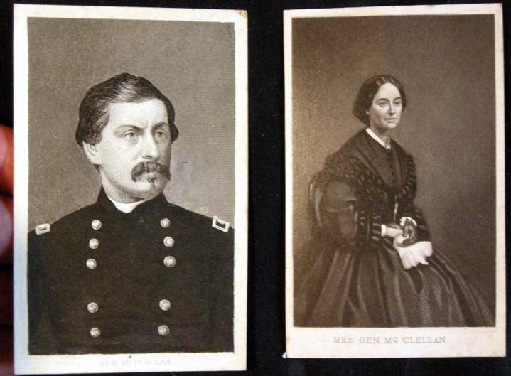 Item #20845 C. 1885 Cartes-De-Visite of General and Mrs. McClellan. General McClellan.