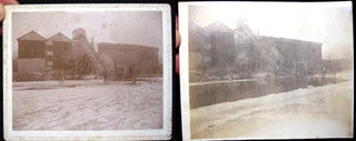 Item #20865 C. 1900 Cabinet Card Photograph + a Snapshot of an Ice Processing Plant in Operation....