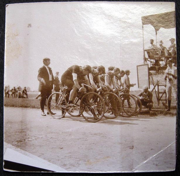 Item #20958 C. 1915 Bicycle Race Photograph. Bicycling.