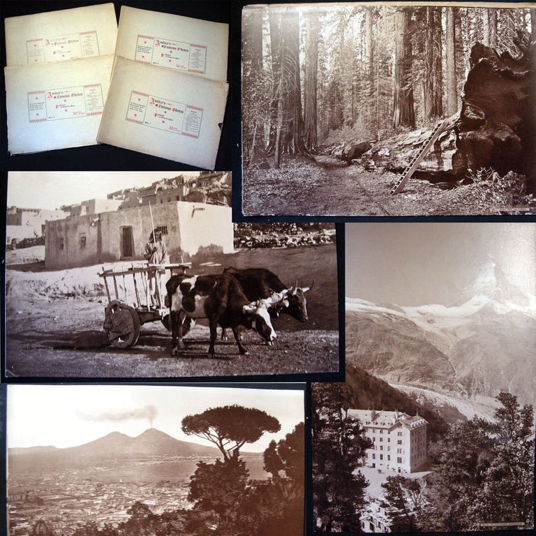 Item #21040 Amlico's Famous Photos. Published 10 Views in a Part. A Series Of Unmounted Photographic Views Of The Most Noted Places In The World Parts 1-4. Photographic History.