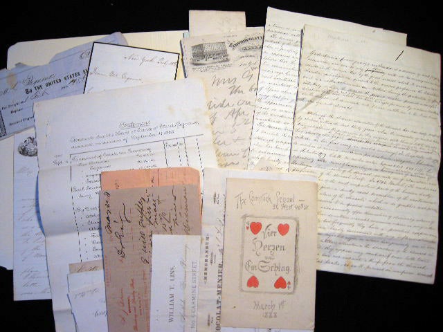 Item #21360 C. 1864-1895 Collection of Handwritten & Printed Ephemera Relating to the Career of Doctor John Francis Gignoux of New York & New Jersey and his Family. Manuscript Correspondence.