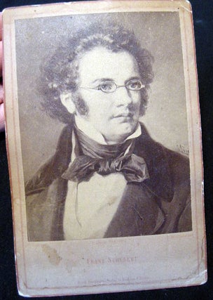 Item #21426 Cabinet Card Portrait of Franz Schubert By Friedrich Bruckmann, Berlin. Franz Schubert
