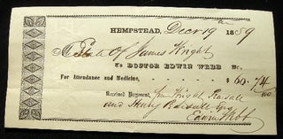 1856-1868 Legal Documents for the James & Israel Wright and Nathaniel Pearsall Families of Hempstead, Rockaway and Rockville Centre Long Island New York