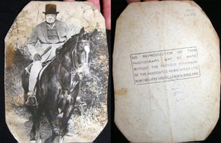 Item #21589 Circa 1930s Photograph of Winston Churchill on Horseback. Photography - Winston...