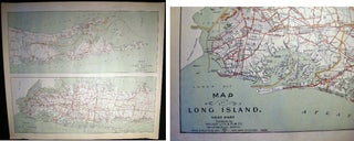 Item #21619 Map of Long Island, East Part & West Part. Long Island - Map