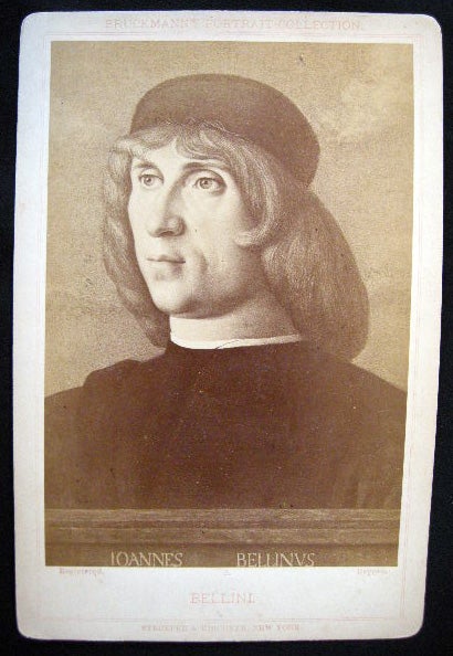 Item #21646 C. 1880 Cabinet Card Albumen Photograph of a Portrait of Giovanni Bellini By Stroefer & Kirchner. Giovanni Bellini.