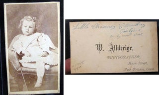Item #21775 C. 1875 Business Card with Tipped-On Albumen Image for the Business of W. Allderige,...