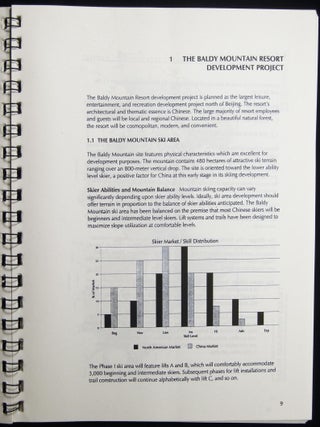 1995-1996 Group of Business Research and Development Materials Concerning the Development of a Winter Sports Facility, Baldy Mountain Resort, Weihe Forest Heilongjiang China: China Ski Corporation.