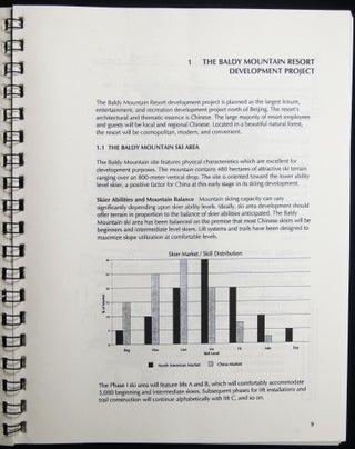 1995-1996 Group of Business Research and Development Materials Concerning the Development of a Winter Sports Facility, Baldy Mountain Resort, Weihe Forest Heilongjiang China: China Ski Corporation.