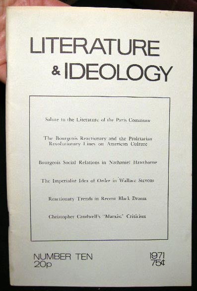 Item #21948 Literature & Ideology Number Ten 1971. Literature, Ideology.