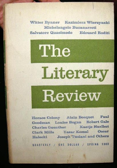 Item #21950 The Literary Review An International Journal of Contemporary Writing Volume 3 Spring 1960 Number 3. Literary Review.