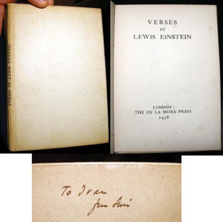 Item #21982 Verses. Lewis Einstein
