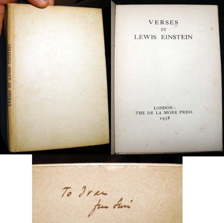 Item #21982 Verses. Lewis Einstein.