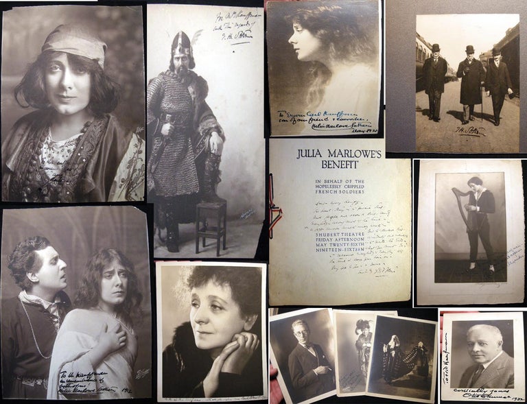 Item #22619 Early 20th Century Collection of Signed & Inscribed Photographs and an Ephemeral Program Inscribed of Julia Marlowe Sothern and Edward Hugh Sothern, Maude Adams, Katherine Cornell, Katherine Alexander, Otis Skinner & Other Actresses & Actors. Photography - 20th Century - Theatre History.