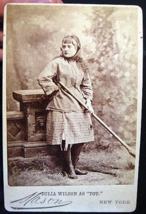 Item #22661 Circa 1882 Cabinet Card Photograph of Actress Julia Wilson in Her Role as...