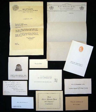 Item #22693 Small Group of 19th & 20th Century American Publisher's Cards & Compliments....