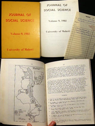 Item #22731 Journal of Social Science Volume 9, 1982 University of Malawi. Africa - Social...