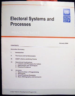 Item #22751 Electoral Systems and Processes Practice Note January 2004 United Nations Development...