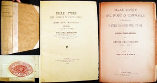 Item #22915 Delle Livree Del Modo Di Comporle Descrizione Di Quelle Di Famiglie Nobili Italiane...
